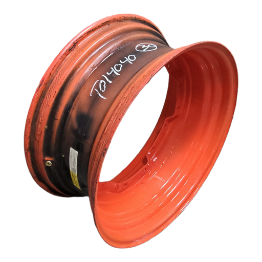 [T014040RIM] 13"W x 30"D, Kubota Orange 8-Hole Waffle Wheel (Groups of 2 Bolts)
