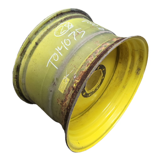 [T014075RIM] 18"W x 28"D, John Deere Yellow 8-Hole Formed Plate