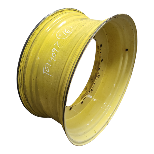 [T014097RIM] 20"W x 46"D, John Deere Yellow 12-Hole Stub Disc Sprayer , -2.5" Offset