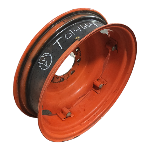 [T014664RIM] 7"W x 24"D, Kubota Orange 6-Hole Rim with Clamp/Loop Style