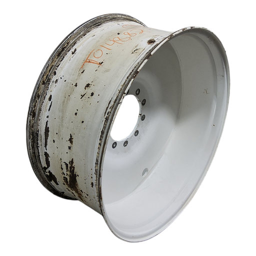 [T014882RIM] 18"W x 42"D, Signal White 10-Hole Formed Plate Sprayer , -5" Offset