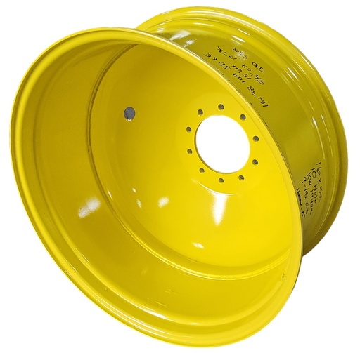 [125241] 16"W x 38"D, John Deere Yellow 10-Hole Dolly Dual-Inside , -15" Offset