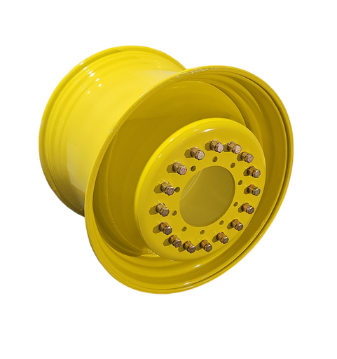 [NTS-125243] 27"W x 38"D, John Deere Yellow 10-Hole Straddle Dual - Inside Main , 15.25" Offset