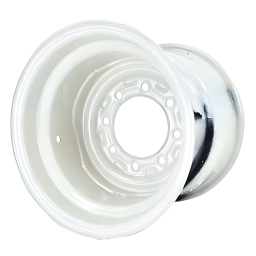 [108182] 14"W x 16.1"D, White 8-Hole Implement