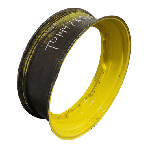 [T014978RIM] 12"W x 38"D, John Deere Yellow 12-Hole Waffle Wheel (Groups of 3 bolts) , 2.38" Offset