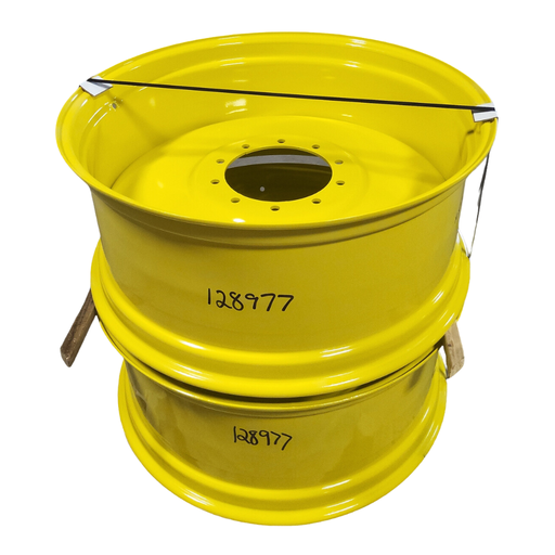 [NTS-128977] 16"W x 38"D, John Deere Yellow 10-Hole Formed Plate , 0.38" Offset