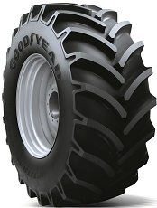 [04277148892768L/R] LSW1250/35R46 Goodyear Farm DT830 Optitrac R-1W on John Deere Yellow 20-Hole Formed Plate