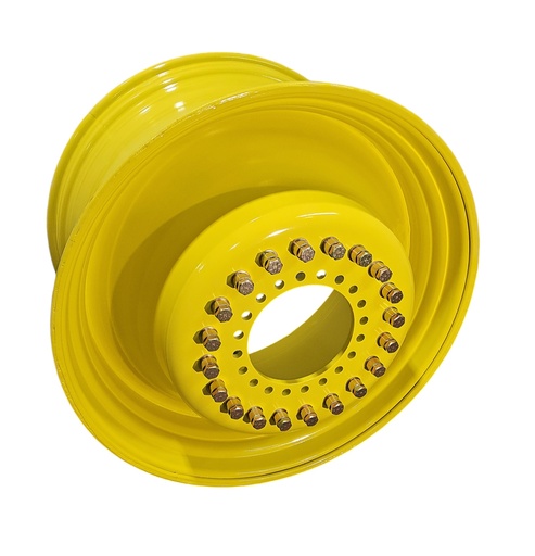 [NTS-131083] 23"W x 42"D, John Deere Yellow 20-Hole Straddle Dual 2.0 - Inside Main , -14.5" Offset