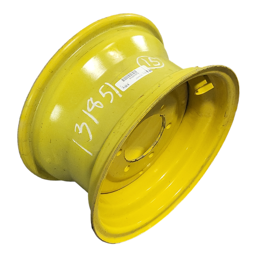 [NTS-131851] 8"W x 15"D, John Deere Yellow 6-Hole Formed Plate
