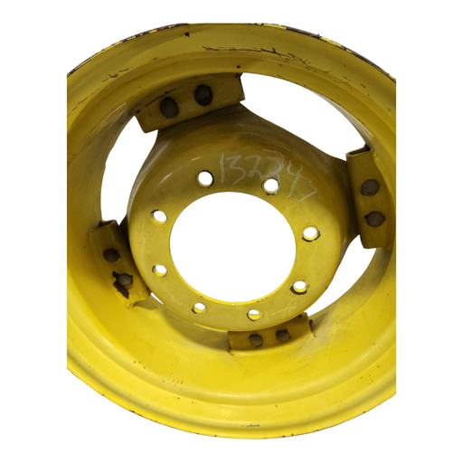 [132343] 8-Hole Rim with Clamp/U-Clamp (groups of 2 bolts) Center for 24" Rim, John Deere Yellow