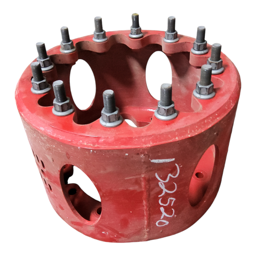 [132520] 10 to 12-Hole 13.5"L FWD Spacer, Fendt/Agco Red