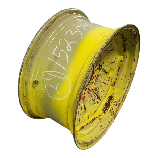 [NTS-152304] 12"W x 24"D, John Deere Yellow 8-Hole Stamped Plate