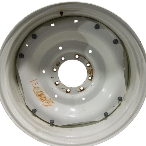 [NTS-153904] 8-Hole Waffle Disc (Groups of 2 Bolts) Center for 34" Rim, Ford / New Holland White