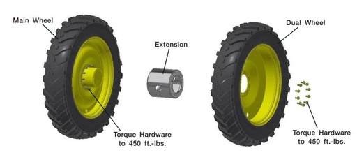 [111738B] 10 to 10-Hole 10.25"L Hub Extension, Black