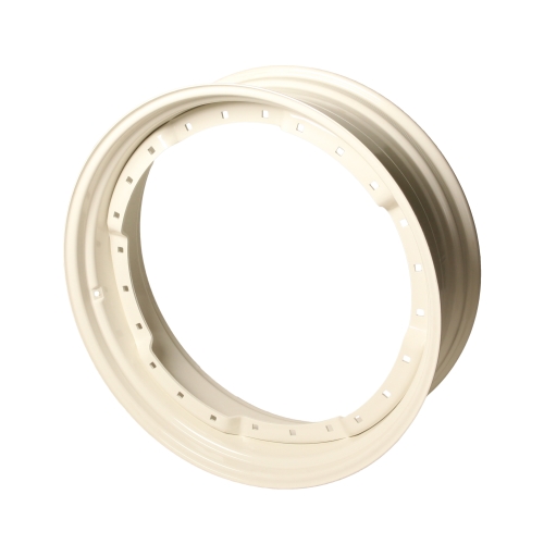 [28579] 13"W x 34"D, New Holland White 12-Hole Waffle Wheel (Groups of 3 bolts) , -1.38" Offset