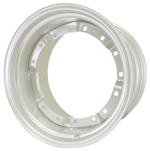[28497] 10"W x 24"D, Ford / New Holland White 8-Hole Waffle Wheel (Groups of 2 Bolts)