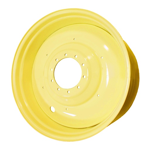 [63853] 20"W x 42"D, John Deere Yellow 10-Hole Formed Plate , -9.62" Offset